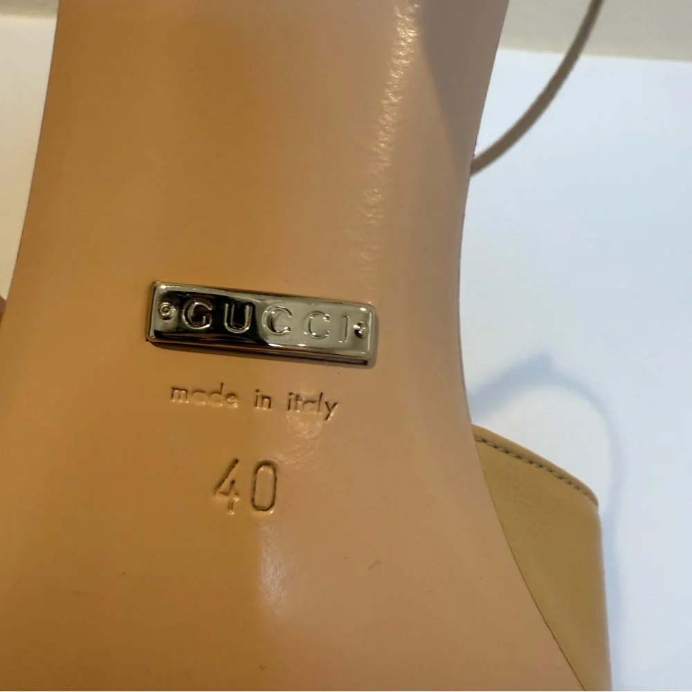 🆕 Gucci Marmot T-Strap Leather Pump 40EU - Picture 8 of 14